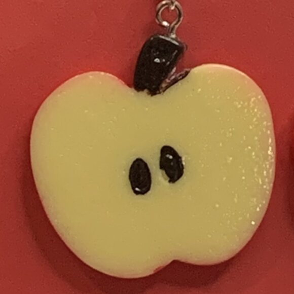 Apple Earring, Fruit Earring, Teacher Earring, Funny Food Earring, Educator Gift - Picture 6 of 6